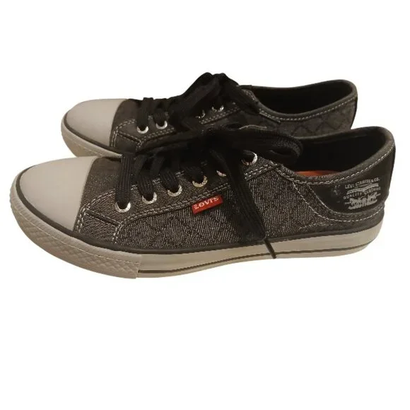LEVI'S "Comfort" Gray & Black Canvas Sneakers Size 8 - NWOT - Picture 5 of 14